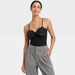A New Day Black Bow Bodysuit